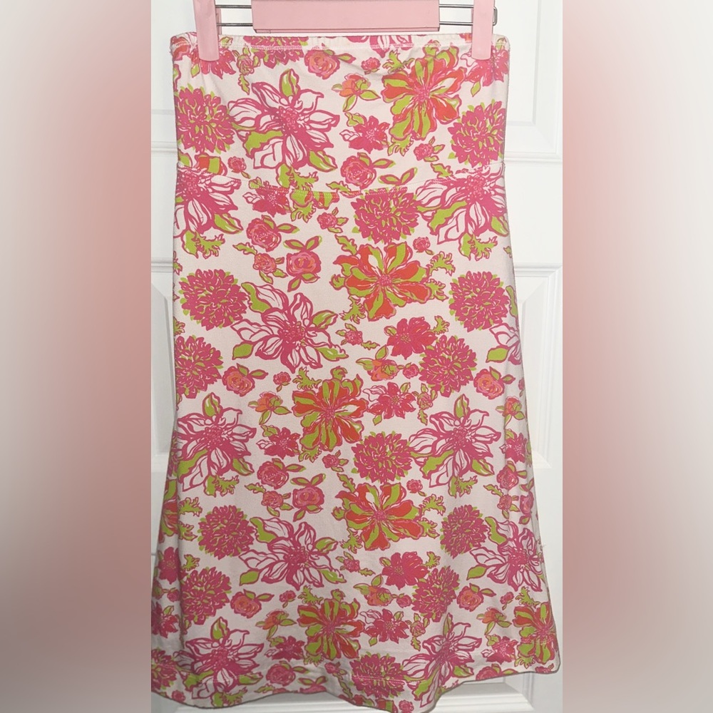 Lilly Pulitzer Delfina Truly Unruly Reversible Floral Strapless Dress SIZE XS